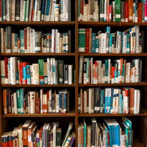 assorted books on book shelves